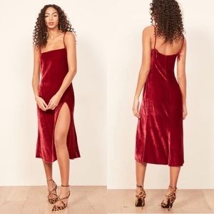 Reformation Ariana Velvet Dress